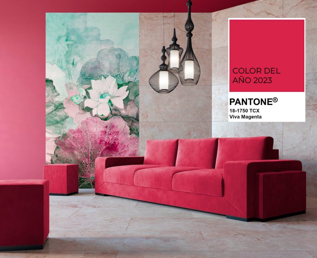 viva magenta color del año 2023 pantone